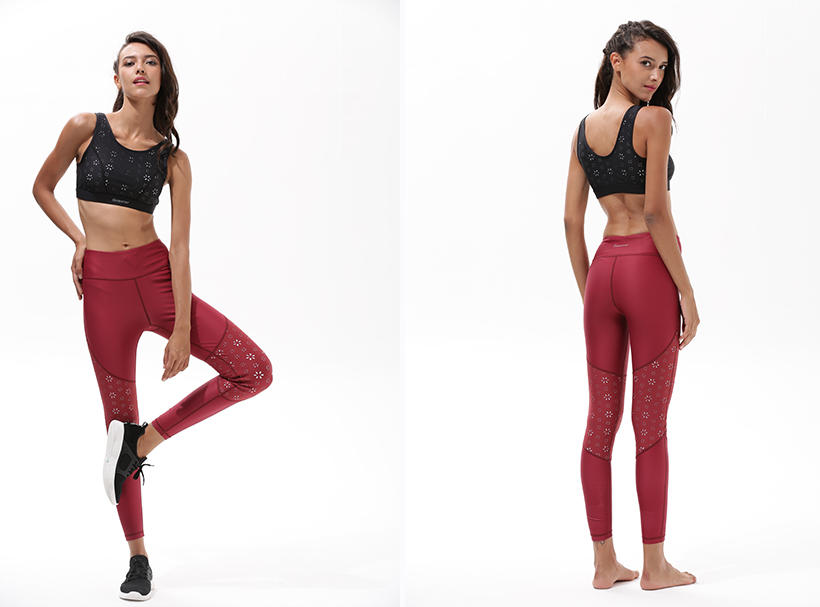 durability cut out yoga leggings tights with high quality for girls