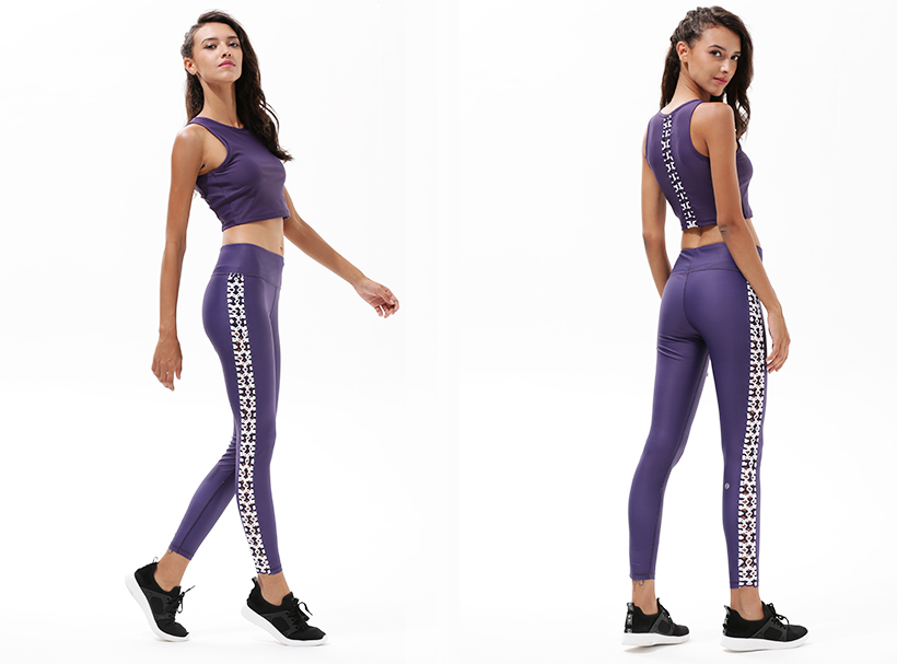 fitness long yoga pants for women floral with high quality at the gym-2