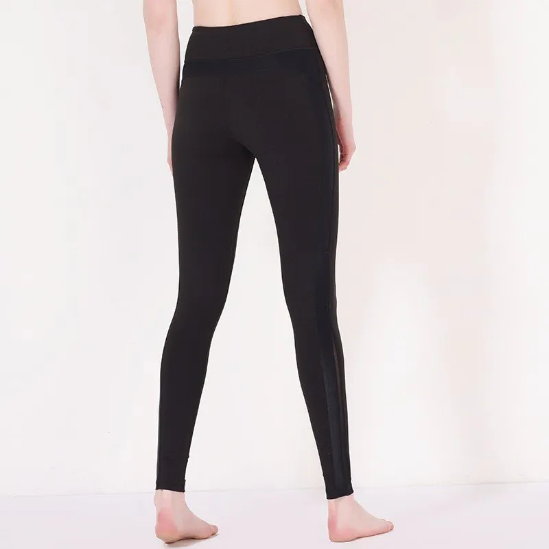 Malla negra Pantalones de yoga Marcas Y1911P02