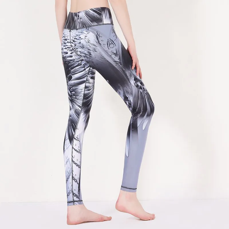 Gemusterte Sportgamaschen benutzerdefinierte Frauen Yoga Pants Print Y1912P03