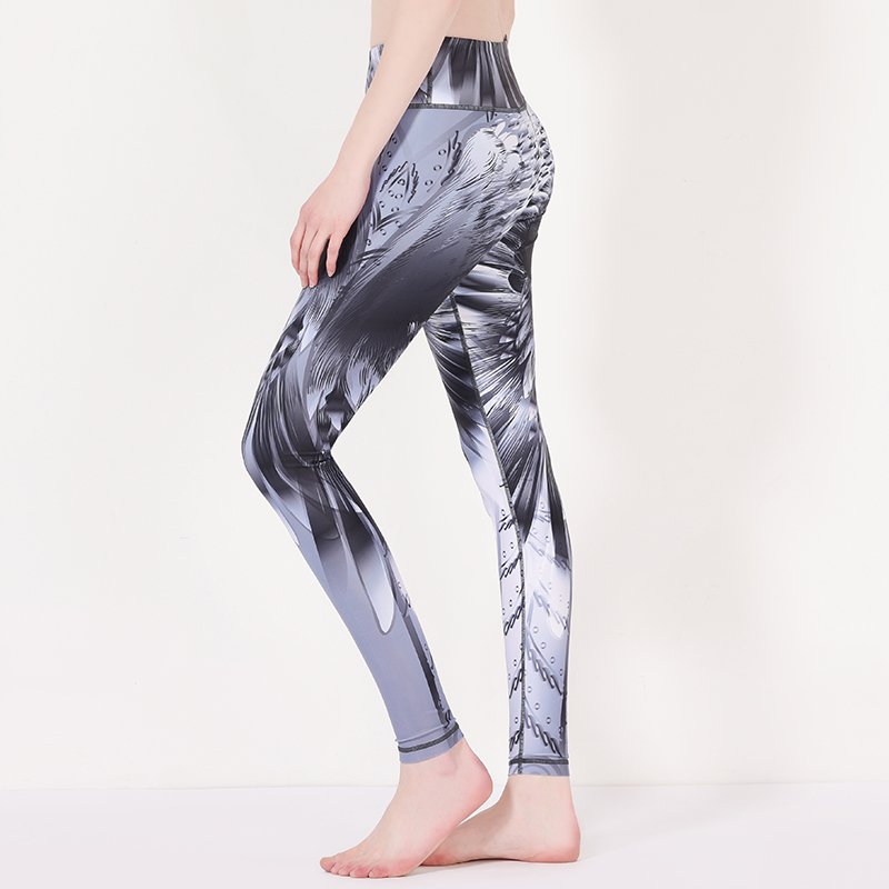 Gemusterte Sportgamaschen benutzerdefinierte Frauen Yoga Pants Print Y1912P03