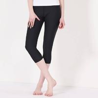 Spandex capri yoga pants plain black Y1911C01
