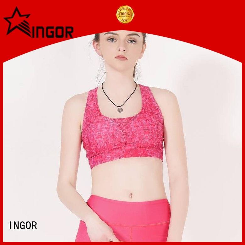INGOR padded white high impact sports bra to enhance the capacity of sports for ladies