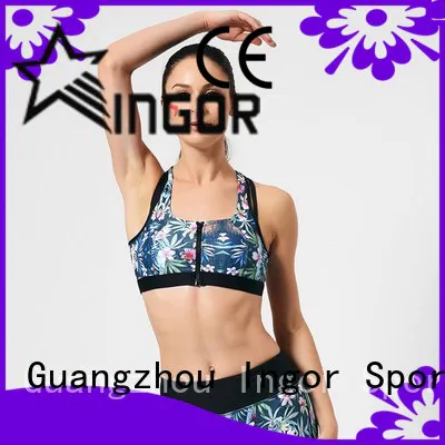 tops pink fashion INGOR Brand sports bra supplier