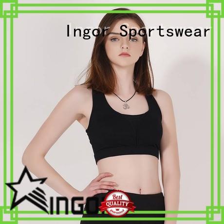 INGOR breathable light blue sports bra with high quality for sport