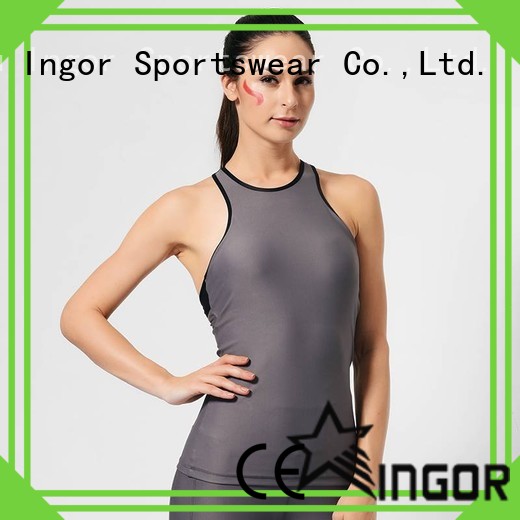 Ingor Shirts Crop Tank con design Racerback per le donne