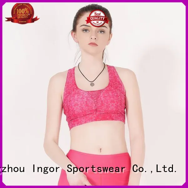 pink impact strap INGOR Brand sports bra