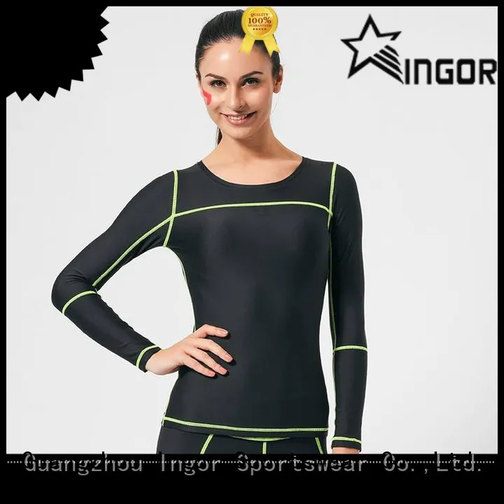 INGOR yoga Sports sweatshirts with drawstring design for ladies