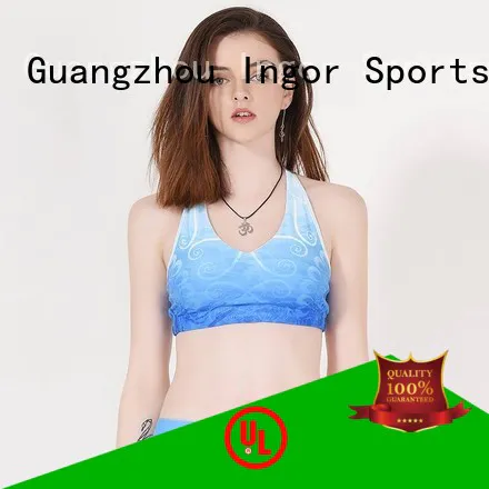 tops red grey impact INGOR Brand sports bra supplier