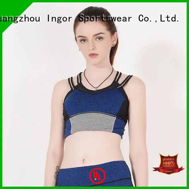 INGOR Brand medium plain colorful sports bras back supplier