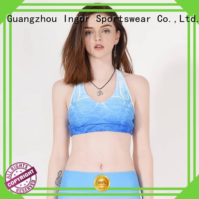 strap front racerback colorful sports bras INGOR manufacture