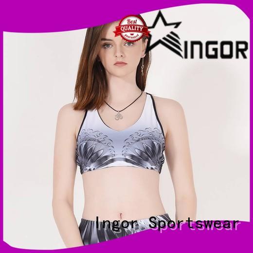 sexy black high neck sports bra neck to enhance the capacity of sports for girls