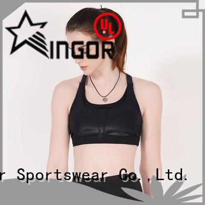 soft white and black sports bra sports with high quality for ladies