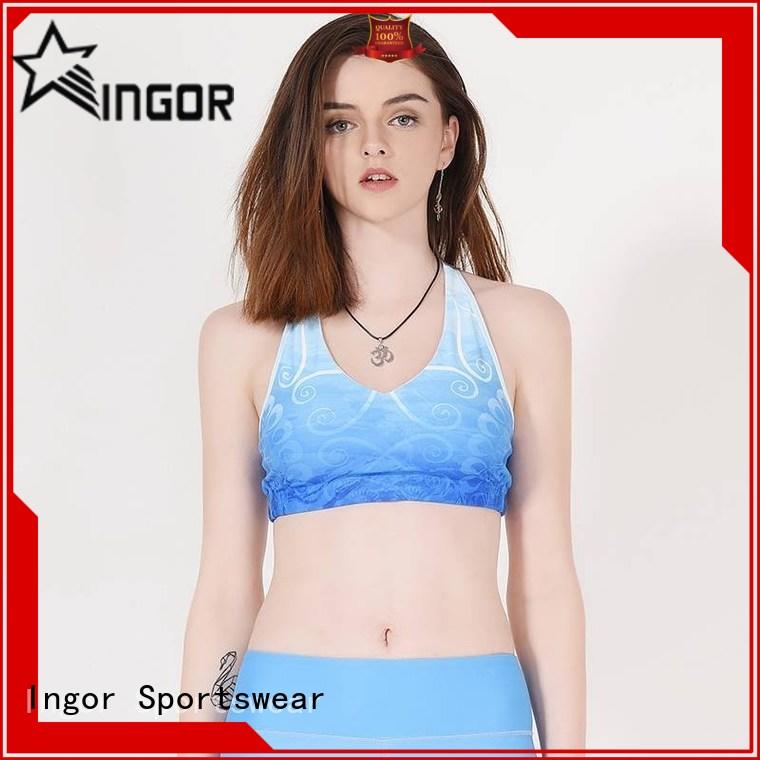 INGOR breathable cute padded sports bras with high quality for ladies