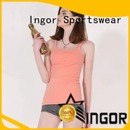 INGOR loose yoga tops with racerback design for yoga