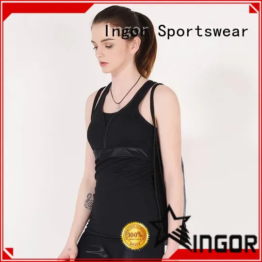 INGOR custom crop tank with high quality at the gym