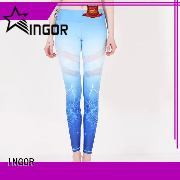 INGOR fitness patterned yoga leggings with high quality for girls