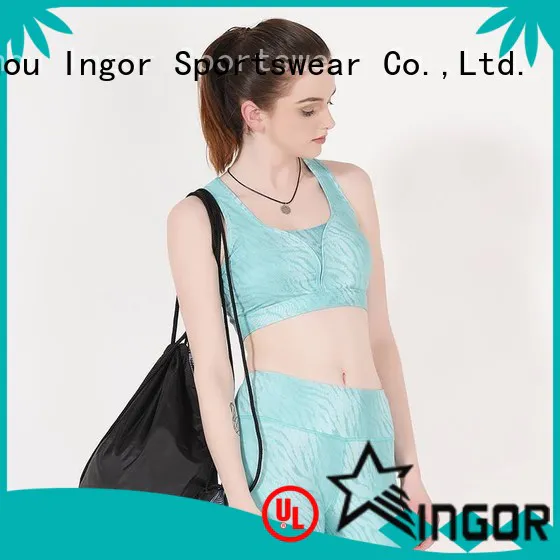INGOR back best zip up sports bra with high quality for women