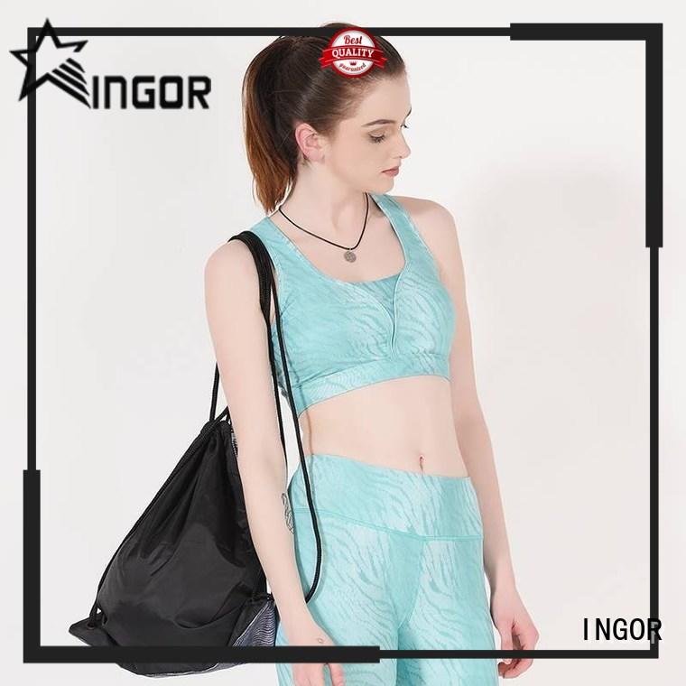 INGOR wireless strappy sports bra to enhance the capacity of sports for girls