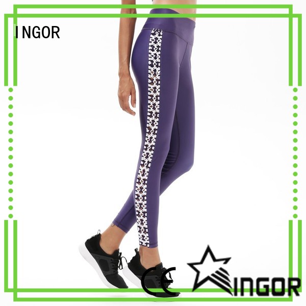Ingor Fitness graue Yoga-Leggings mit vier Nadeln sechs Threads im Fitnessstudio
