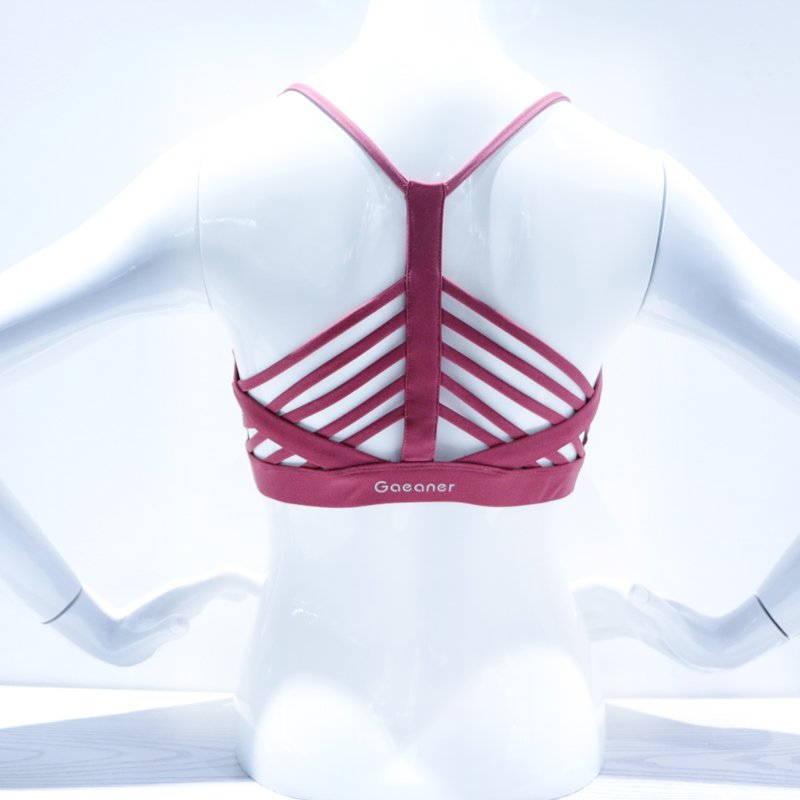 Sexy Diseño de Espalda Sujetador Deportivo Banda Ancha Gimnasio Use Tela Link de Alta Tecnología Tela Yoga Fitness Bra Para Mujeres