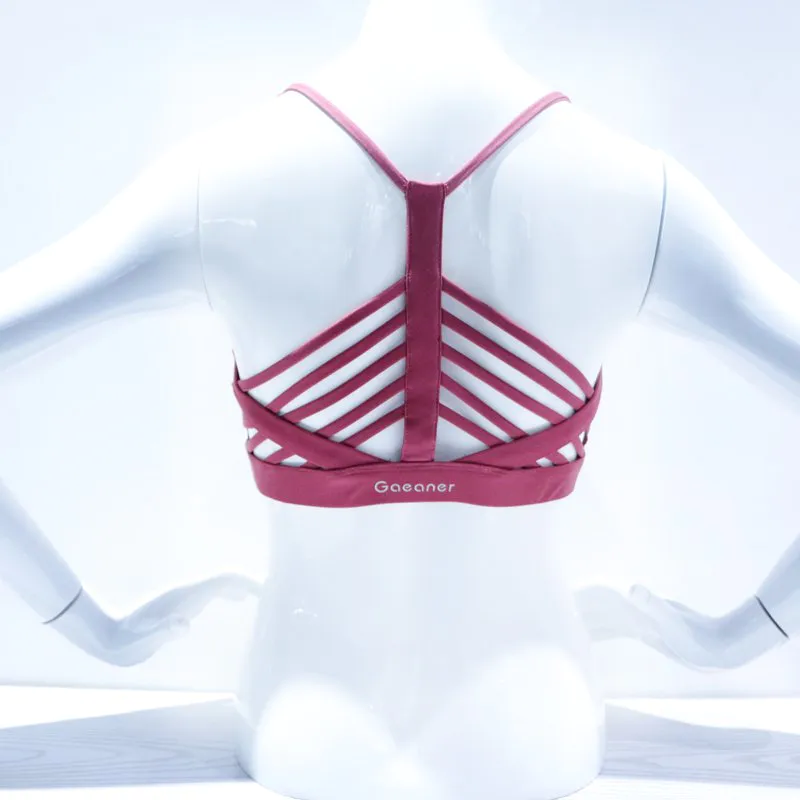 Design sexy Design posteriore Reggiseno sportivo a fascia larga Abbigliamento da palestra Fodera in tessuto high-tech Reggiseno fitness per yoga per le donne