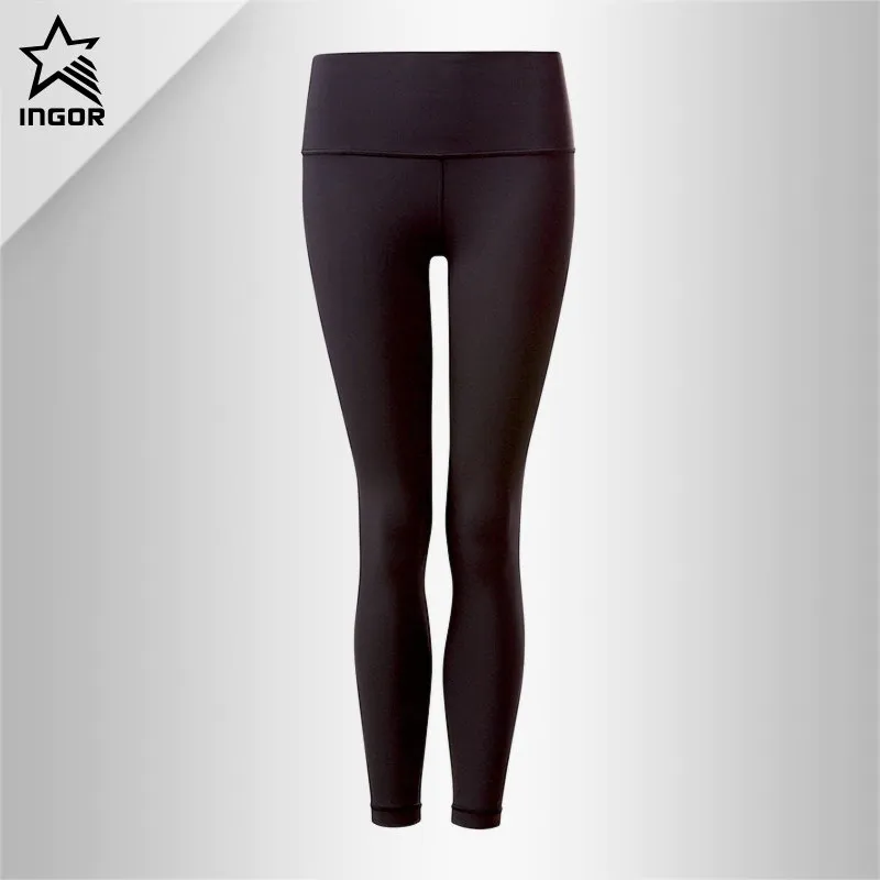 Alta Cintura para mujer MEJOR MEJOR Black Spandex Yoga Leggings Pantalones JK11P011