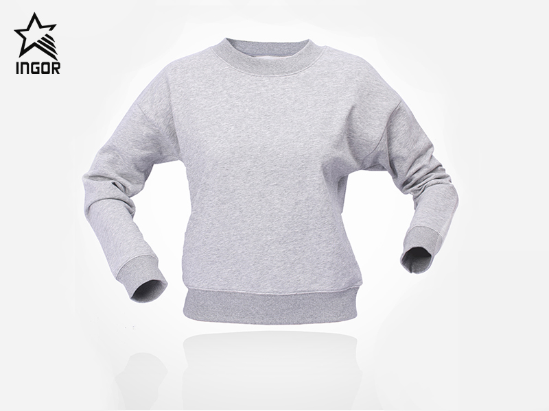 crew neck sweatshirt custom made of cotton fabric JK21H001