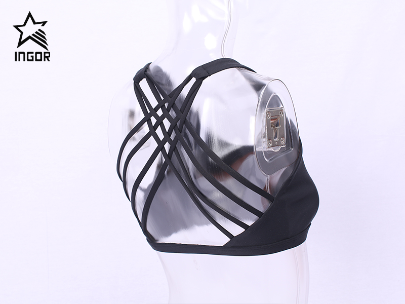 Ingor's Original Design femmes noir soutien-gorge de sport à bretelles JKB012