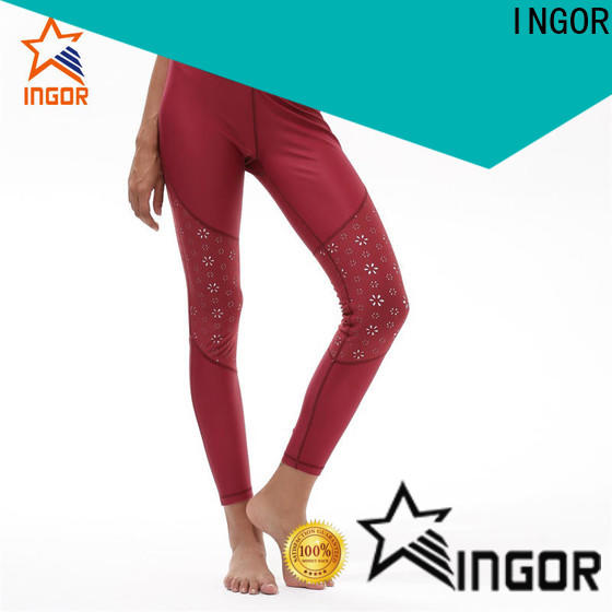 INGOR waist running leggings for women with four needles six threads at the gym