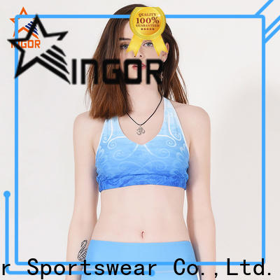 INGOR blue women's sports bra on sale at the gym