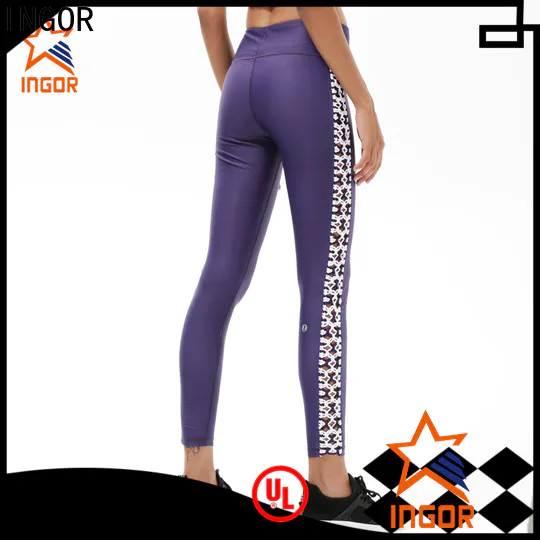 fit women yoga pants print with four needles six threads for girls