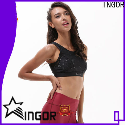 INGOR soft wholesale black sports bra on sale for women
