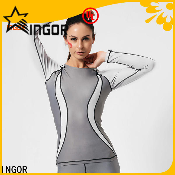 INGOR personalized yoga tops with high quality for ladies
