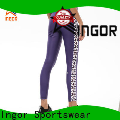 INGOR fitness yoga pants for curvy women with four needles six threads for women