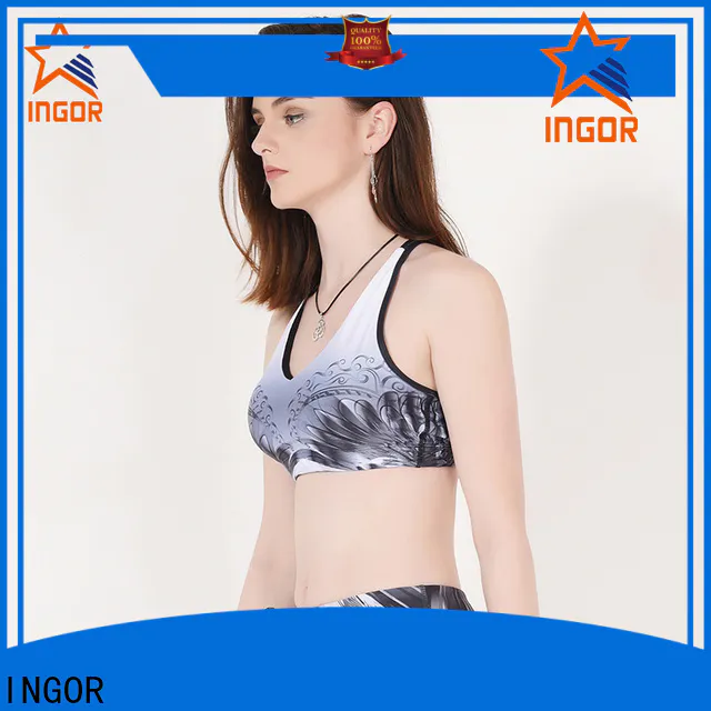 INGOR online white sports bra to enhance the capacity of sports for sport