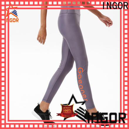 INGOR plain ladies yoga pants with four needles six threads