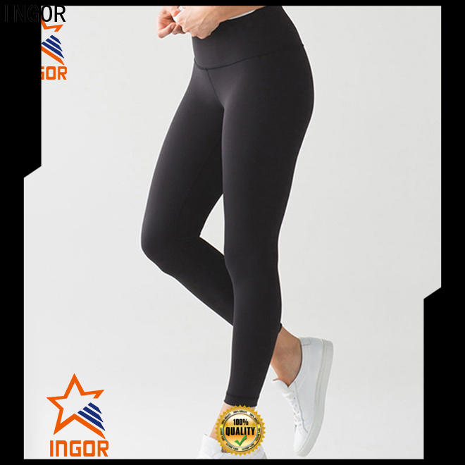 convenient leggings print with four needles six threads for sport