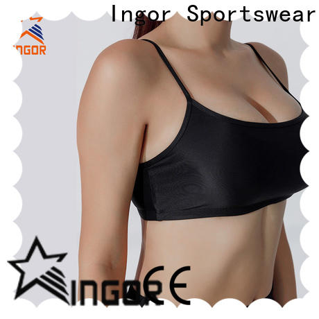 INGOR black crop top sports bra to enhance the capacity of sports for ladies