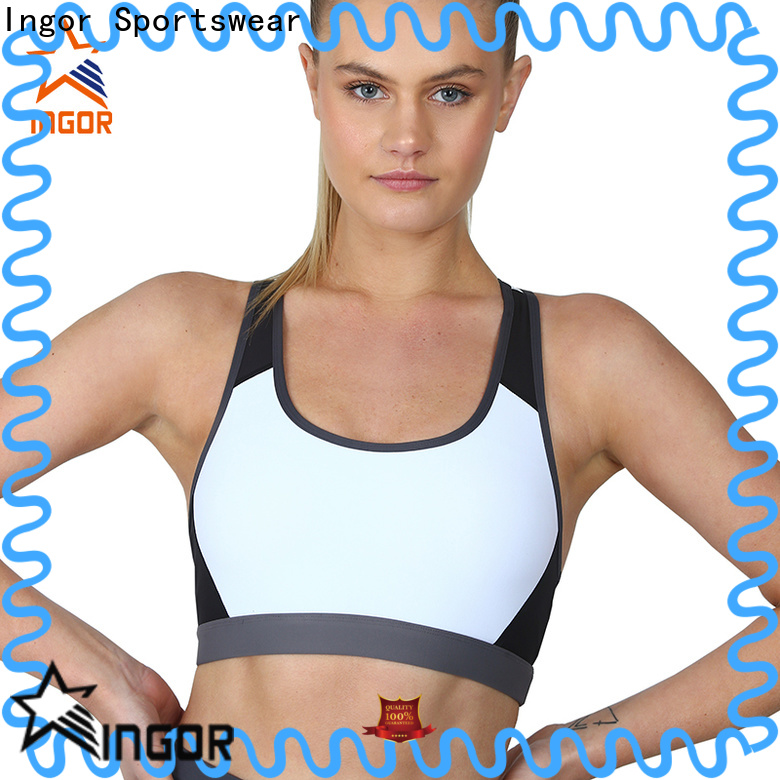 INGOR running cotton on sports bra with high quality at the gym