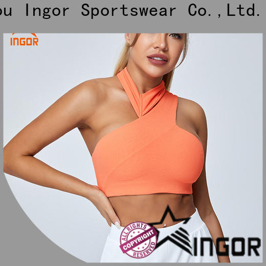 INGOR breathable cotton on sports bra with high quality for girls