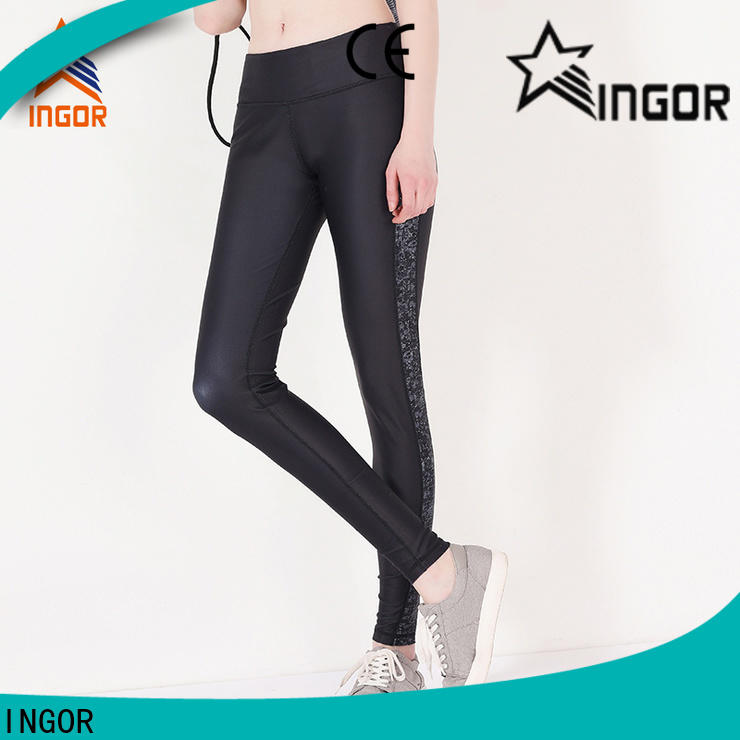 INGOR yoga pants for curvy women with four needles six threads for ladies