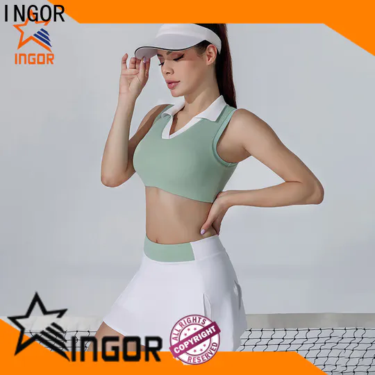 INGOR ladies one shoulder sports bra with high quality for women