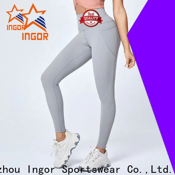 INGOR SPORTSWEAR fitness beautiful women wearing yoga pants with four needles six threads for ladies