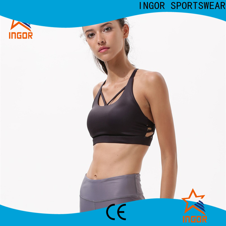 INGOR SPORTSWEAR high neck sports bra manufacturer at the gym