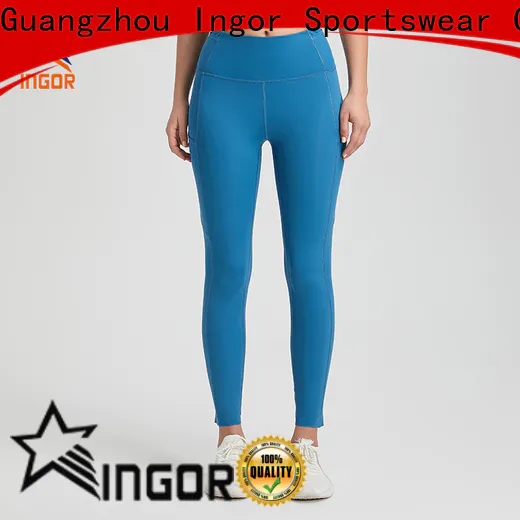 INGOR SPORTSWEAR womens blue gym leggings wholesale for yoga