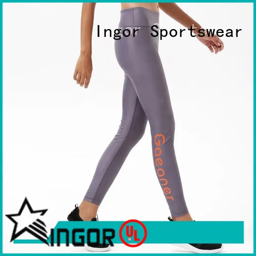 INGOR durability colourful yoga leggings with four needles six threads