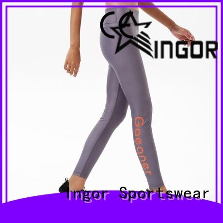 INGOR fashion best printed yoga leggings with four needles six threads at the gym