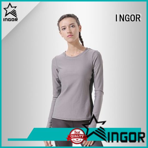 Sweat-shirt noir privé Ingor avec design de cordon à la gym