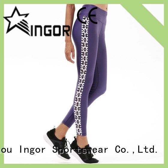Ingor Sports Gym Yoga Leggings avec quatre aiguilles six fils pour les filles